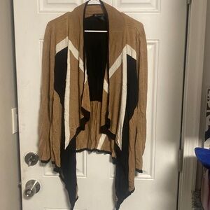 WOMENS INTERNATIONAL CONCEPTS MULTI COLOR ARMED SHAWL SWEATER